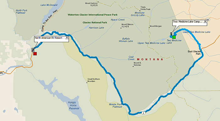 East Glacier to West Glacier