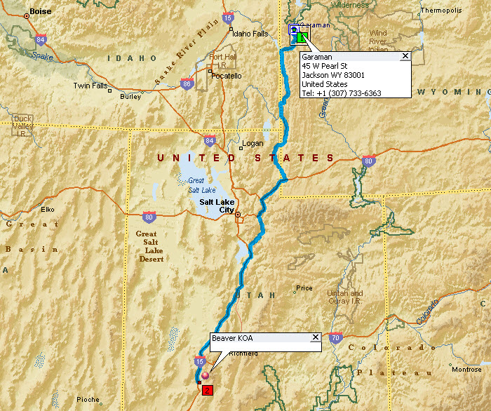 Jackson, WY to Beaver, UT