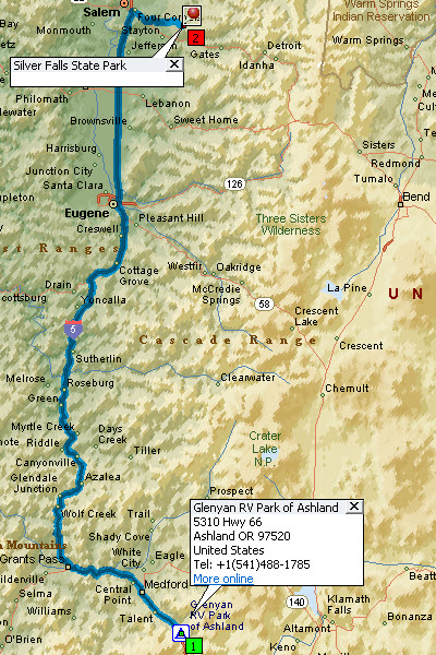 Ashland to Silver Falls