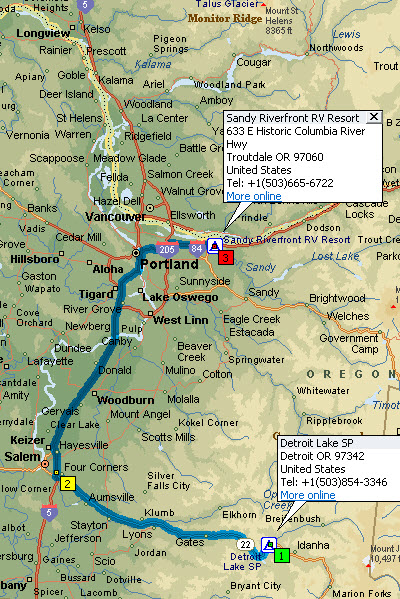 Detroit Lakes to Columbia River Gorge