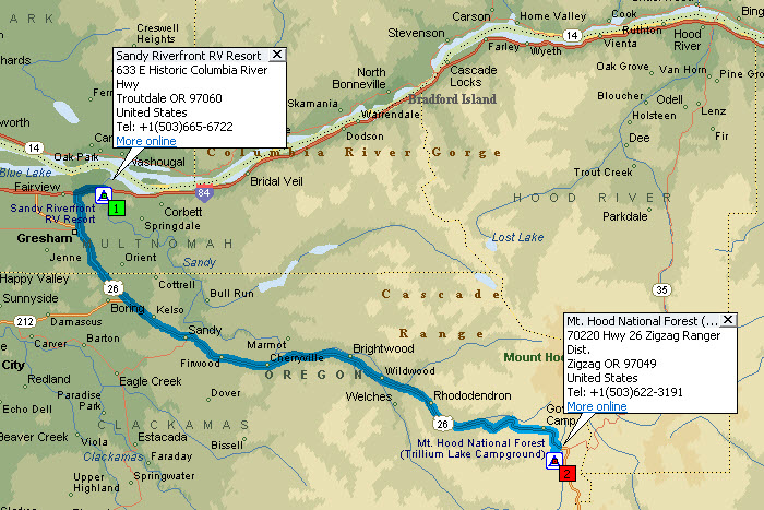 Columbia Gorge to Trillium Lake