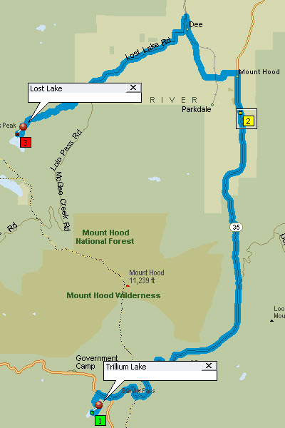 Trillium Lake to Lost Lake