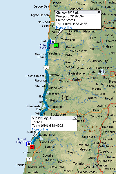 Waldport to Sunset Bay