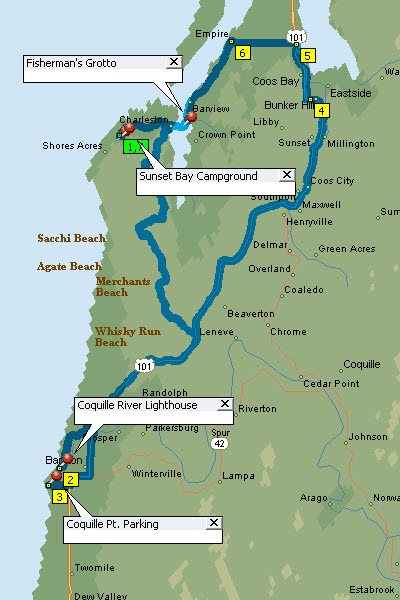 Sunset Bay to Bandon