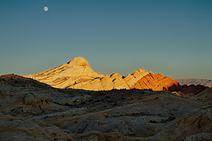 Moonrise Over Fire Canyon